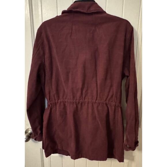 Free People Not Your Brother's Surplus Military Long Burgundy Jacket S - Picture 5 of 9